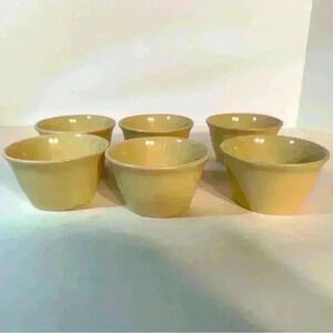 Vintage Dallas Ware Melamine C-66 6oz Beige Custard Bowls Set Of 6